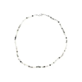 Tourmaline quartz Faceted Bead Necklace | 4 mm - 45 cm