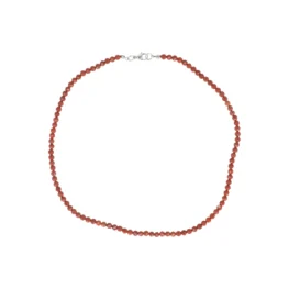 Rode Jaspis Facet Kralenketting | 4 mm - 45 cm