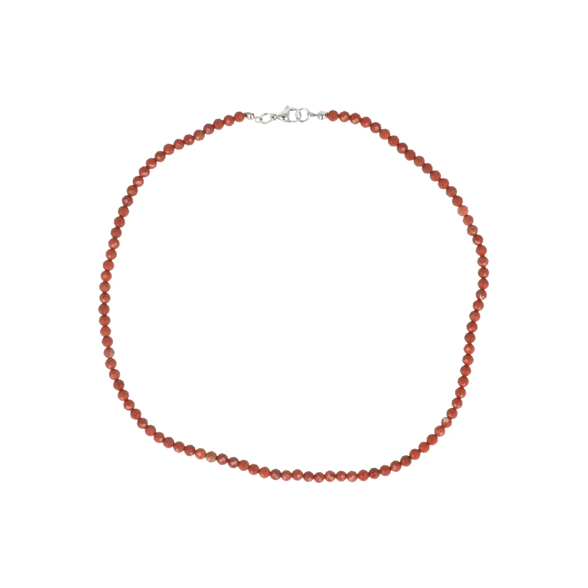 Rode Jaspis Facet Kralenketting | 4 mm - 45 cm 1 Rode Jaspis Facet Kralenketting | 4 mm - 45 cm