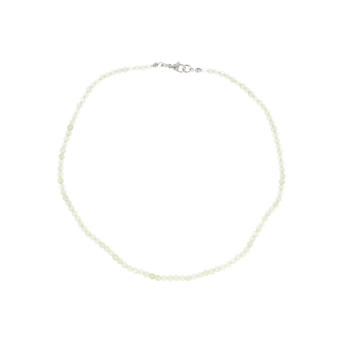 Prehniet A Facet Kralenketting | 4 mm - 45 cm 1 Prehnit A Facettierte Perlenkette | 4 mm - 45 cm