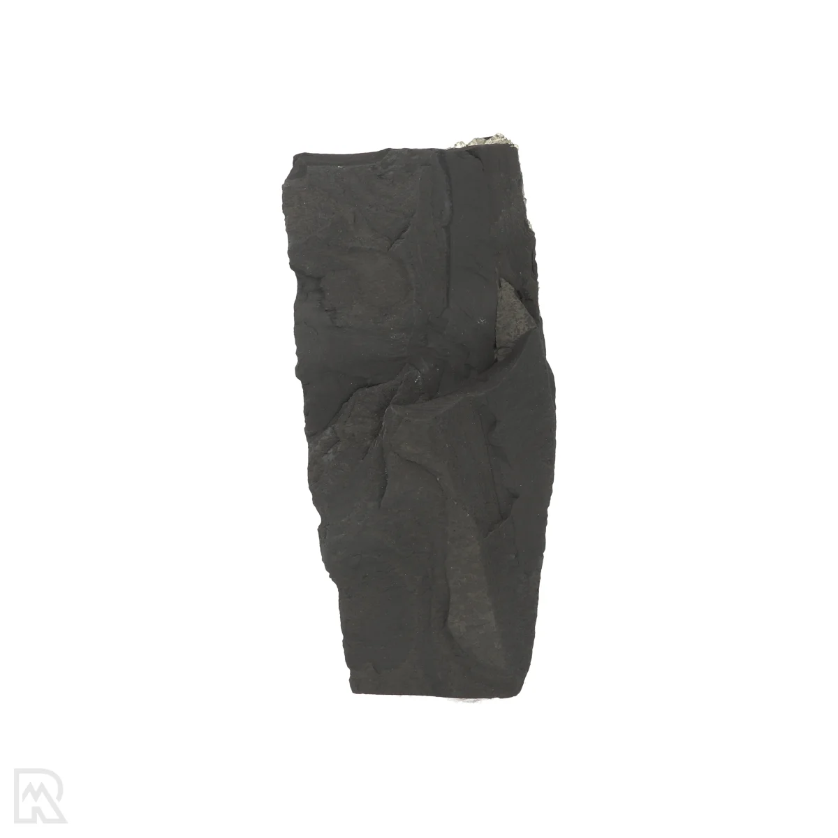 Shungite with Pyrite, Cut-Base 3 Shungite with pyrite, cut base, from Brazil, item number 22443