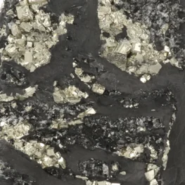 Shungite with pyrite, cut base, from Brazil, item number 22443