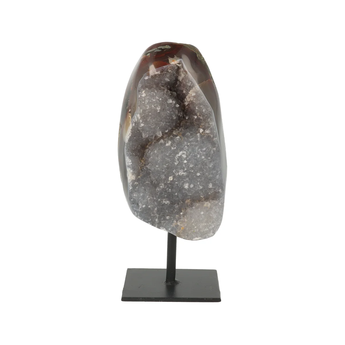 Druzy Agate on a Stand | Q A 1 Agate on a stand from Brazil, item number 22471