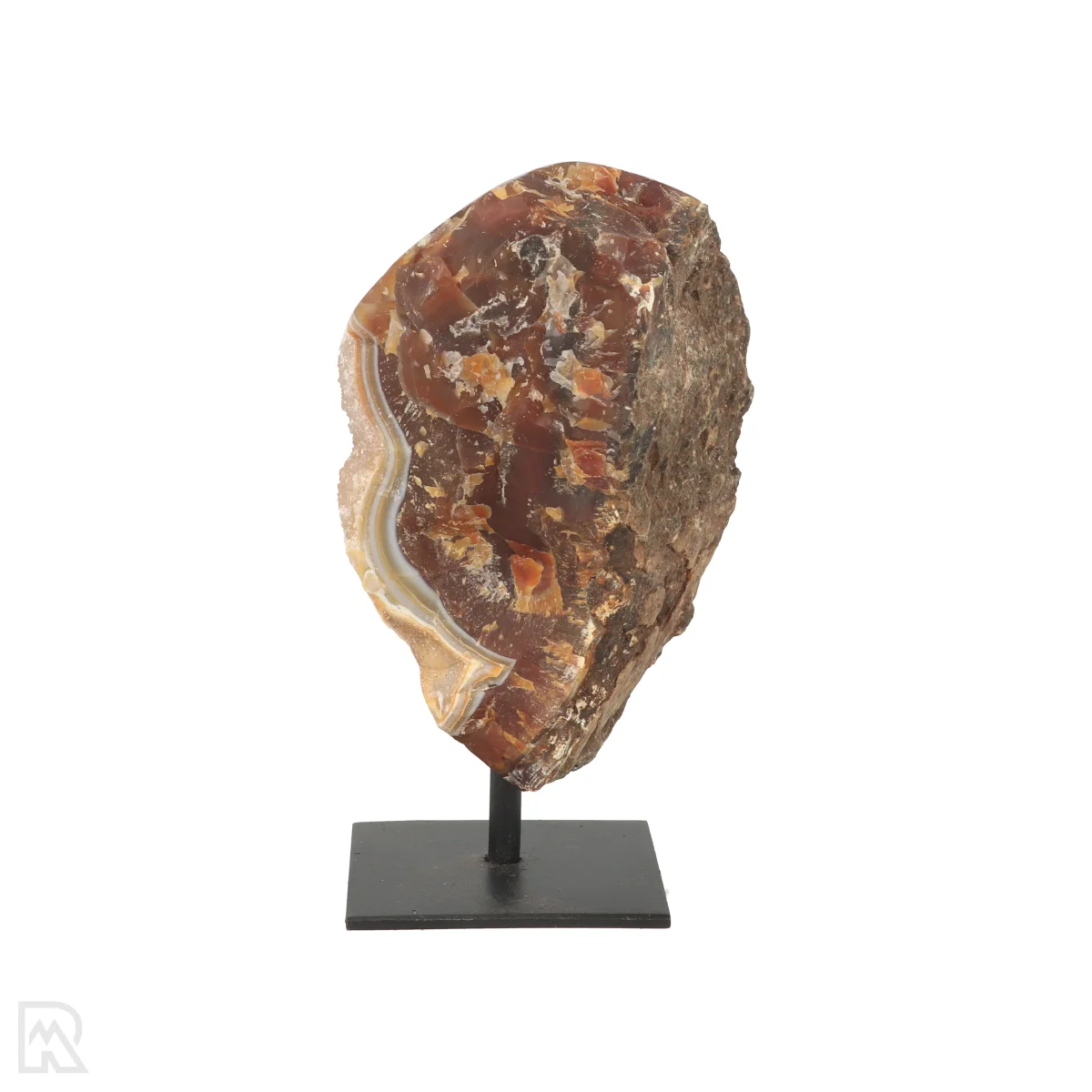 Druzy Agate on a Stand | Q A 3 Agate on a stand from Brazil, item number 22475