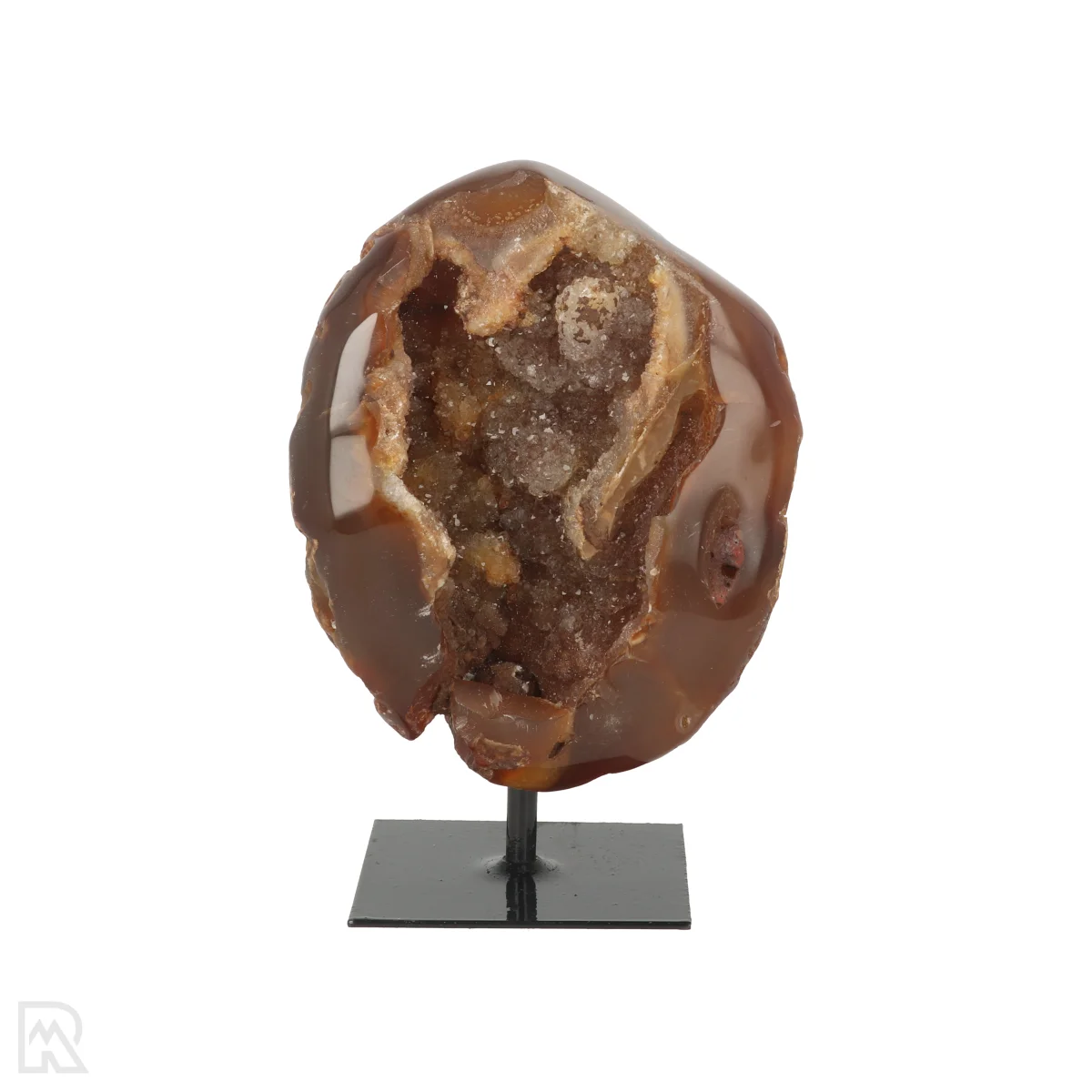 Druzy Agate on a Stand | Q A 1 Agate on a stand from Brazil, item number 22477