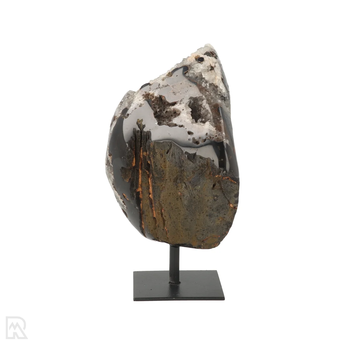 Druzy Agate on a Stand | Q A 3 Agate on a stand from Brazil, item number 22478