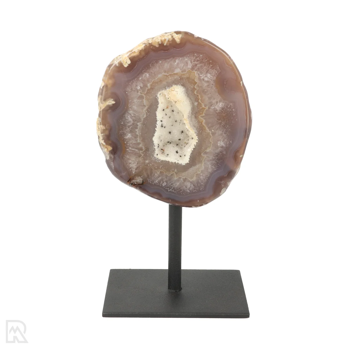 Achat-Geode auf Standard 1 Achat-Geode auf Sockel aus Brasilien mit der Artikelnummer 22558