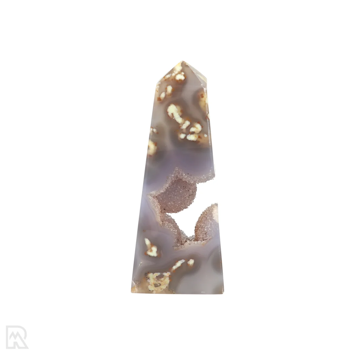 Druzy Agaat Obelisk 1 Druzy Agaat Obelisk uit Braziliƫ met artikelnummer 22602