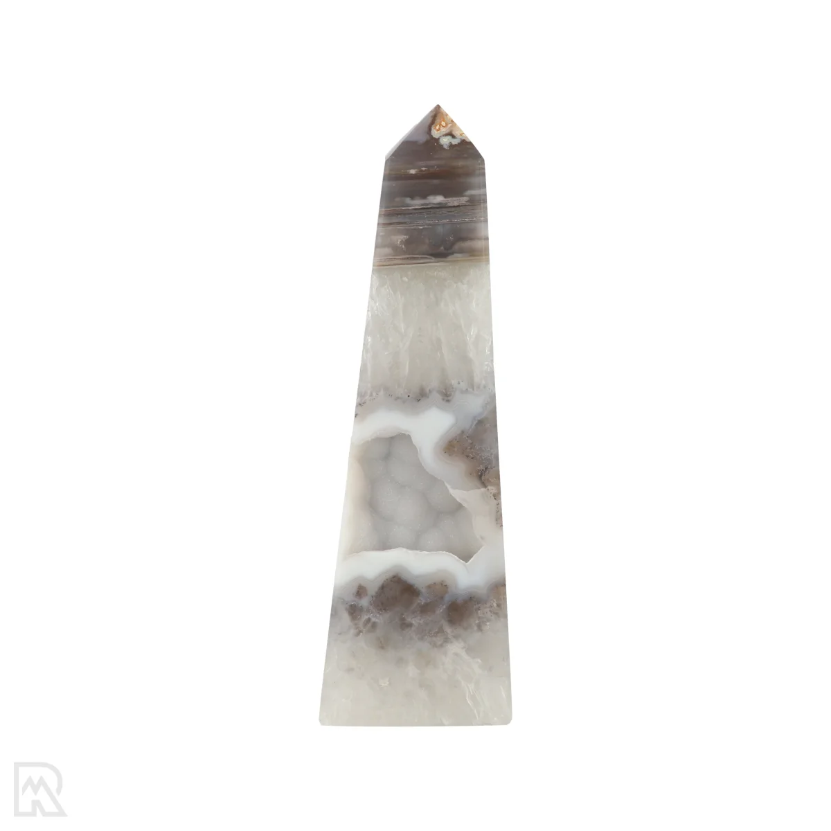 Druzy Agaat Obelisk 1 Druzy Agaat Obelisk uit Braziliƫ met artikelnummer 22605