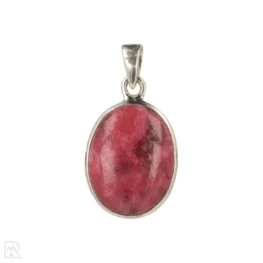 Thulite Silver Pendant from India, item number 22606