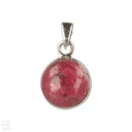 Thulite Silver Pendant from India, item number 22608