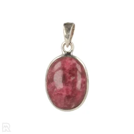 Thulite Silver Pendant from India, item number 22611