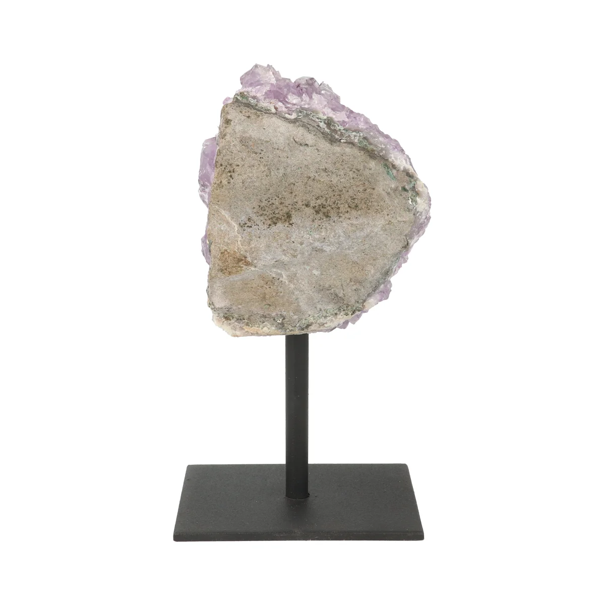 Amethist Ruw Op Standaard | Q.A 3 Raw amethyst from Brazil, item number 22656