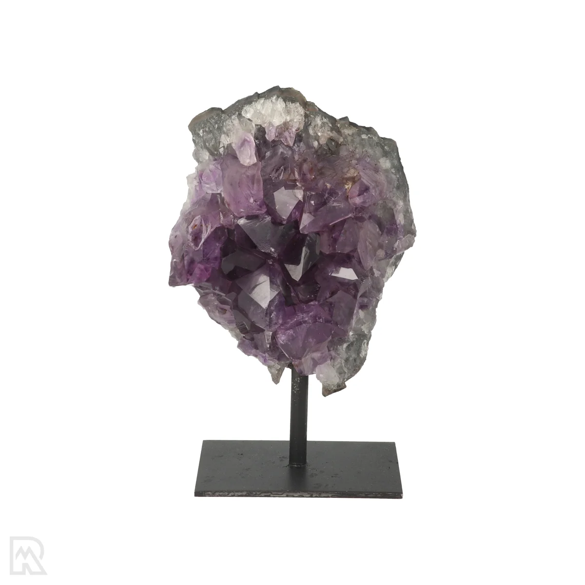 Amethist Ruw Op Standaard | Q.A 1 Raw amethyst from Brazil, item number 22658