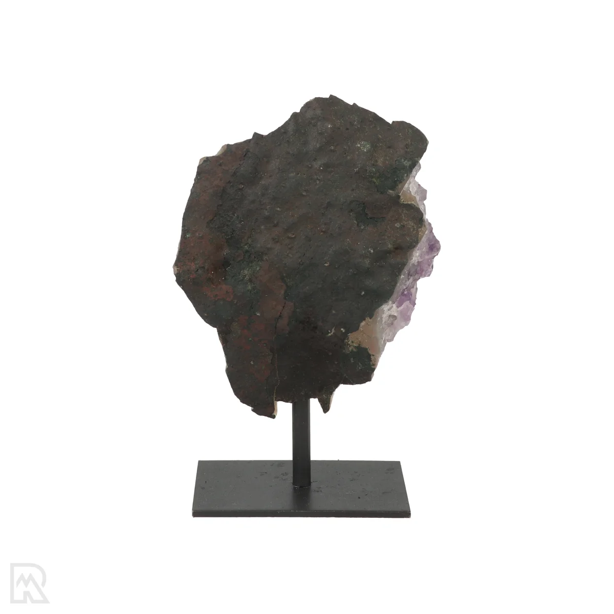 Amethist Ruw Op Standaard | Q.A 3 Raw amethyst from Brazil, item number 22658