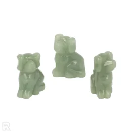 Green aventurine dog | 4 cm