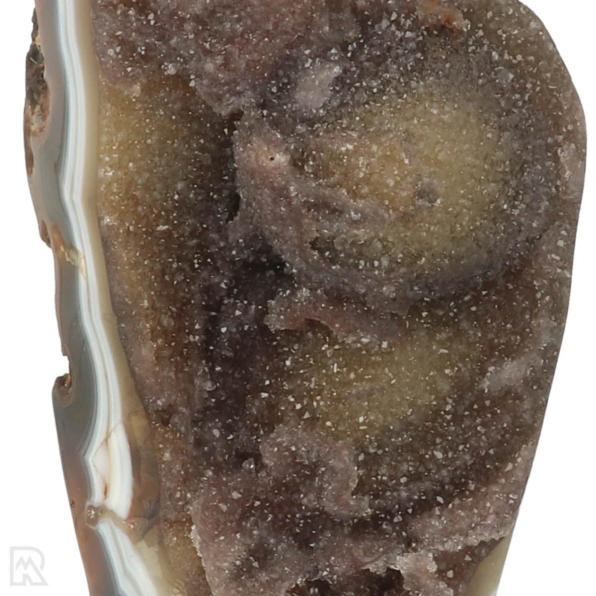 Druzy Agaat Op Standaard Goud 2 Agate on a stand from Brazil, item number 22793