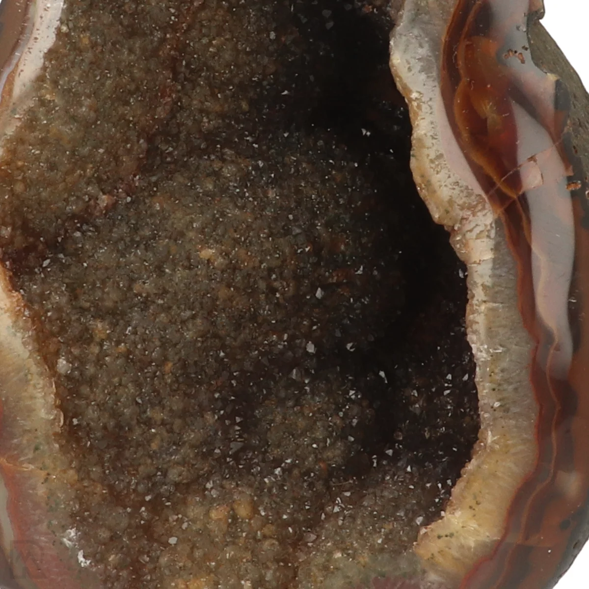Druzy Agaat Op Standaard Goud 2 Agate on a stand from Brazil, item number 22794