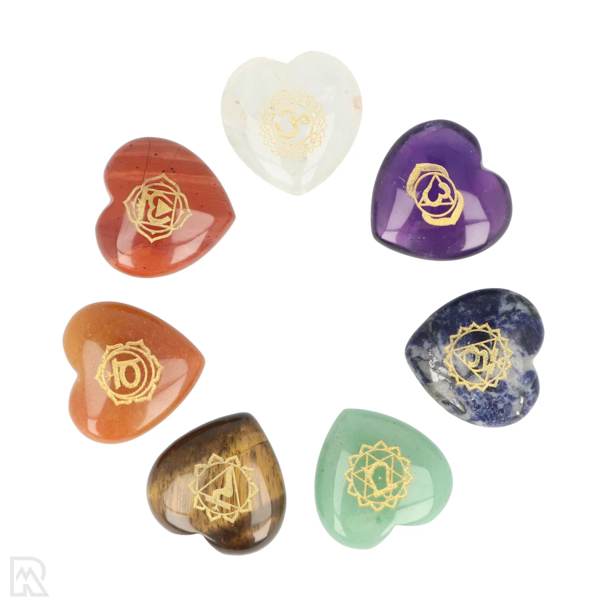Chakra set hart 3 cm | Boeddhisme 1 Chakra set hart 3 cm | Boeddhisme