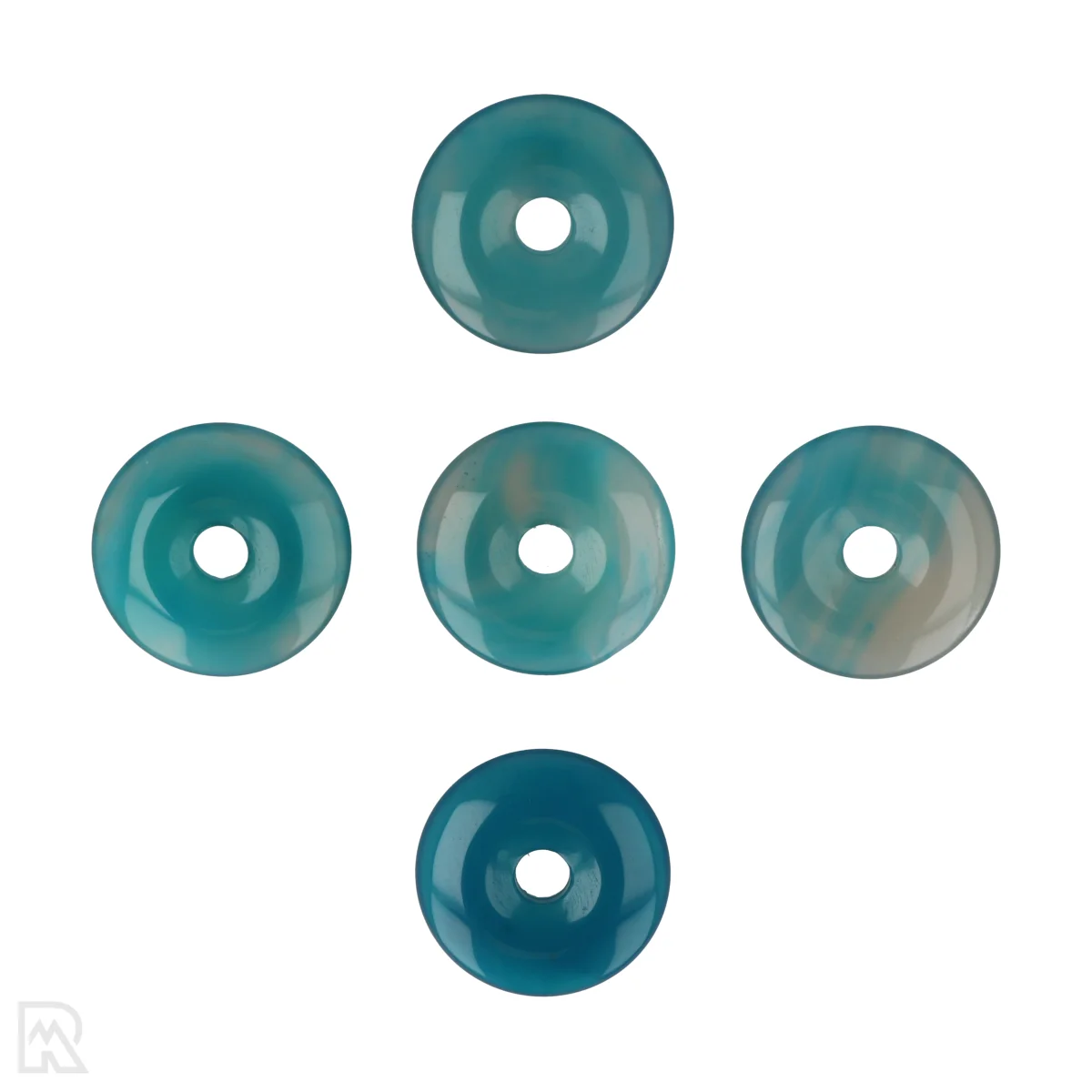 Blauwe Agaat Donut | 3 cm 1 Blue Agate Donut | 3 cm
