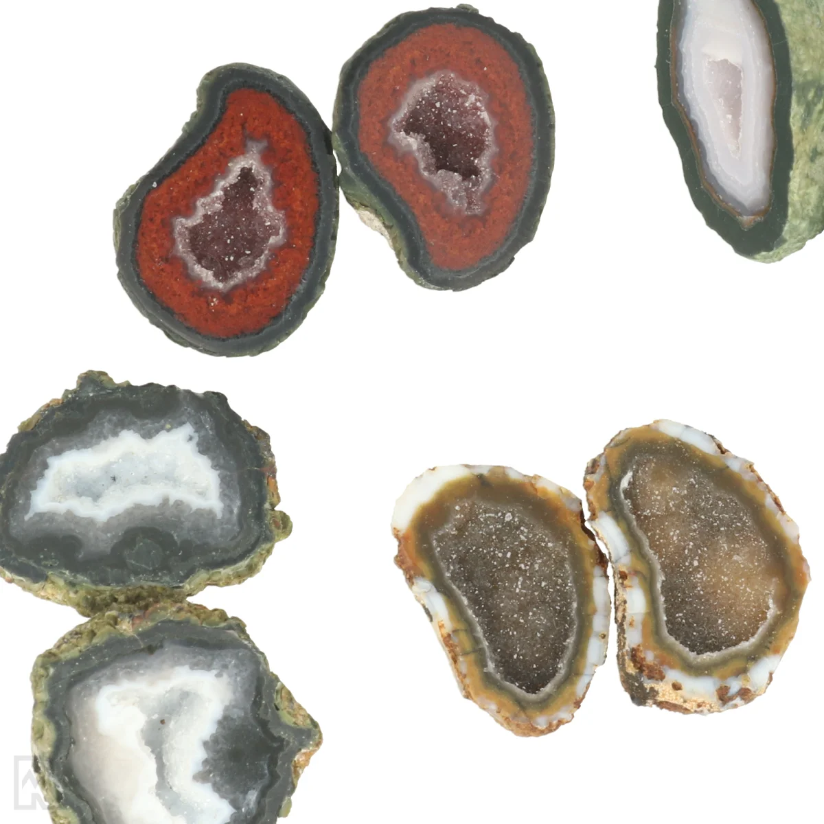 Tabasco Agaat Geode Paar | S 2 Tabasco Agaat Geode Paar | S - Afbeelding 2