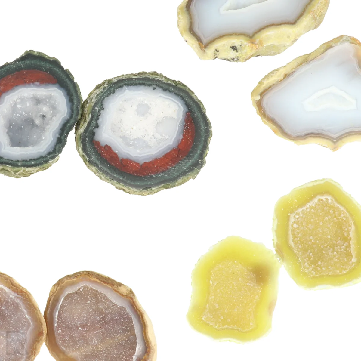 Tabasco Agaat Geode Paar | M 2 Tabasco Agaat Geode Paar | M - Afbeelding 2