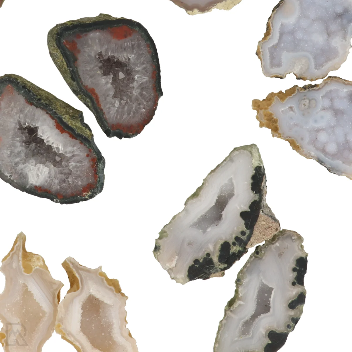 Tabasco Agaat Geode Paar | L 2 Tabasco Agaat Geode Paar | L - Afbeelding 2
