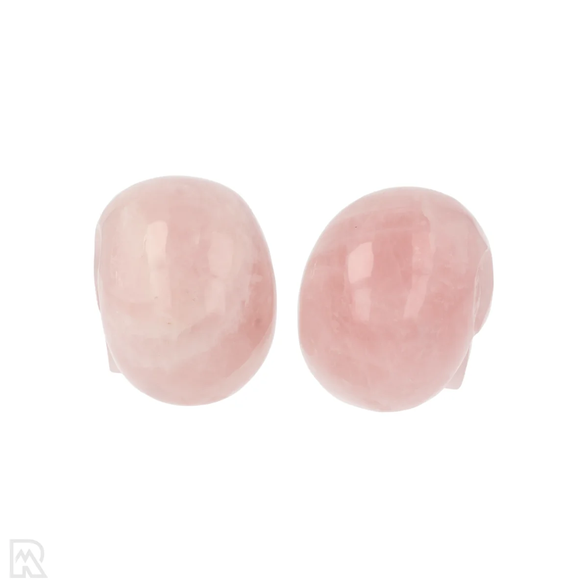 Rozenkwarts Schedel | Set van 2 3 Rozenkwarts Schedel | Set van 2 - Afbeelding 3