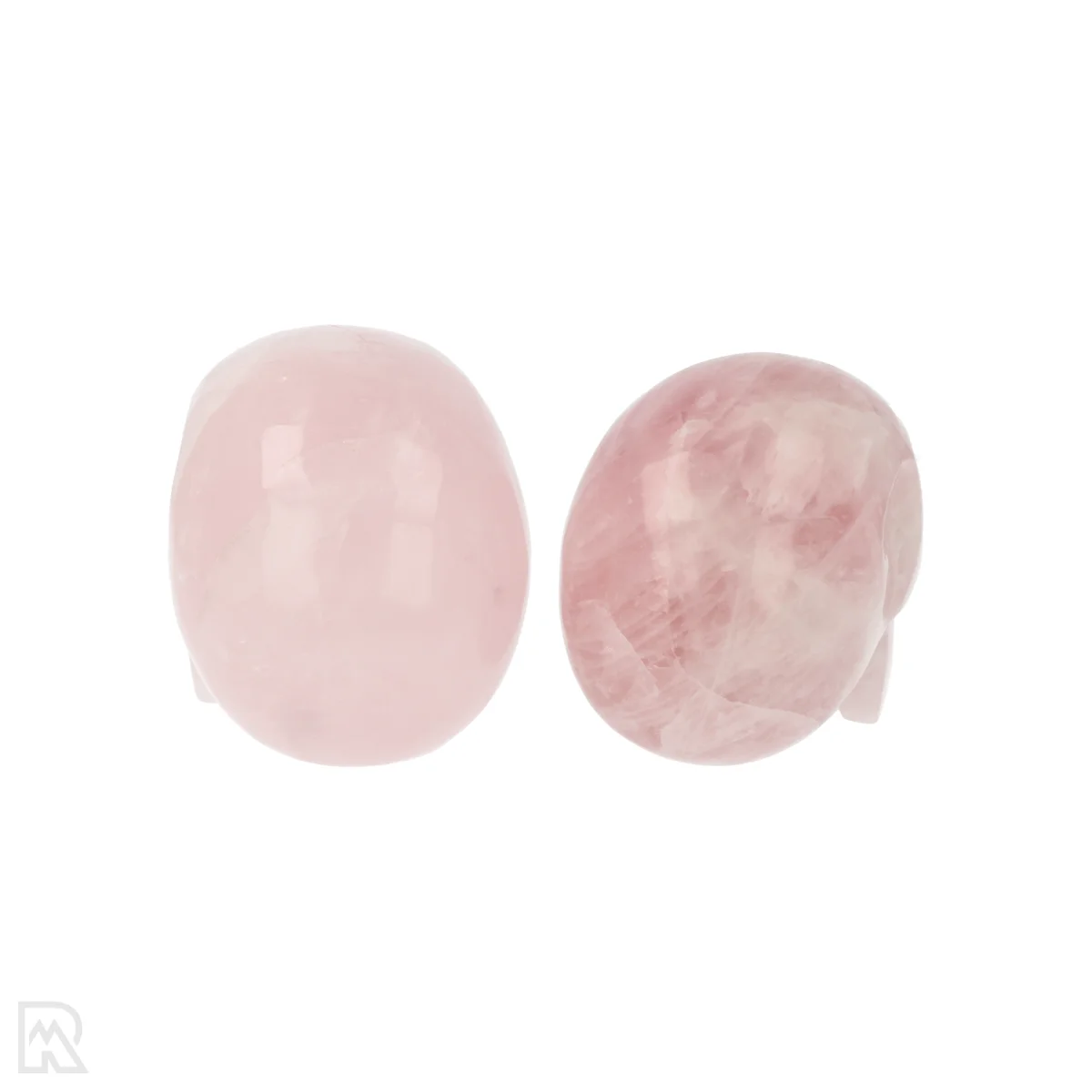 Rozenkwarts Schedel | Set van 2 3 Rozenkwarts Schedel | Set van 2 - Afbeelding 3
