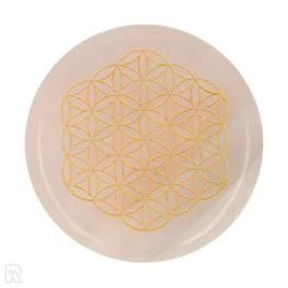 Rozenkwarts Schijf Flower of Life | 3 cm
