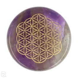 Amethist Schijf Flower of Life | 3 cm