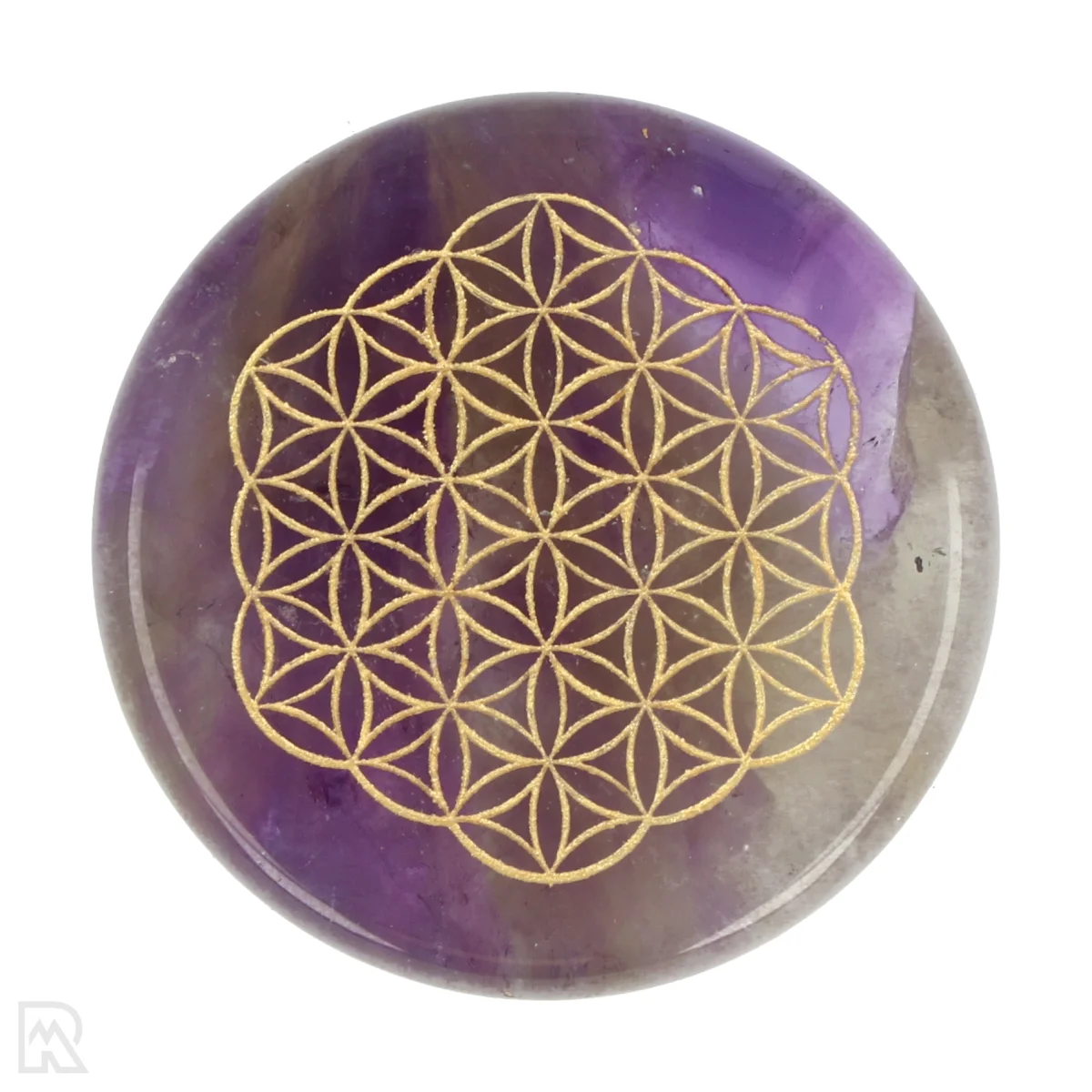Amethist Schijf Flower of Life | 3 cm 1 Amethist Schijf Flower of Life | 3 cm
