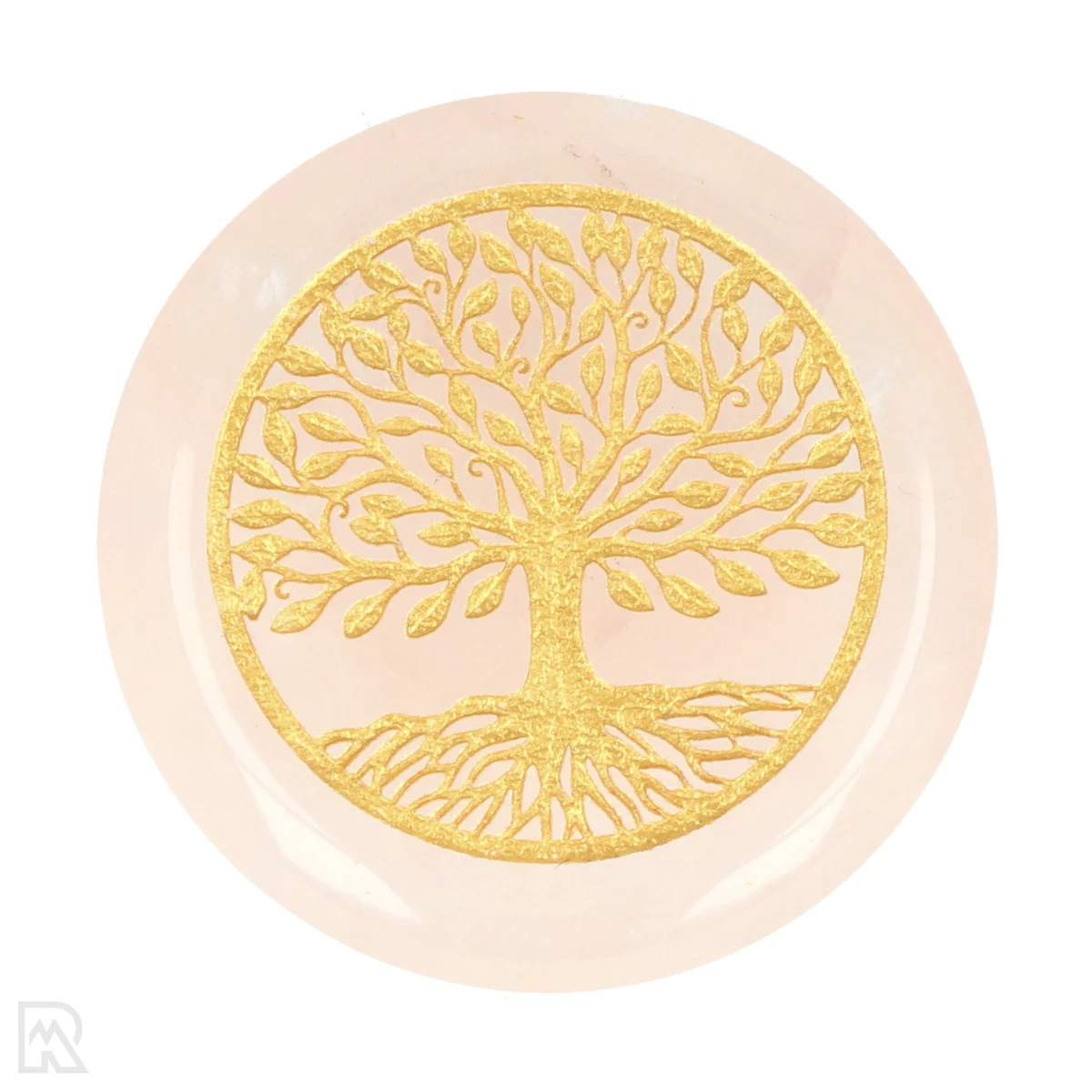 Rozenkwarts Schijf Tree of Life | 3 cm 1 Rozenkwarts Schijf Tree of Life | 3 cm