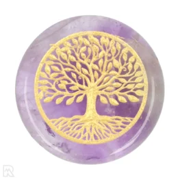 Amethyst-Scheibe „Tree of Life“ | 3 cm