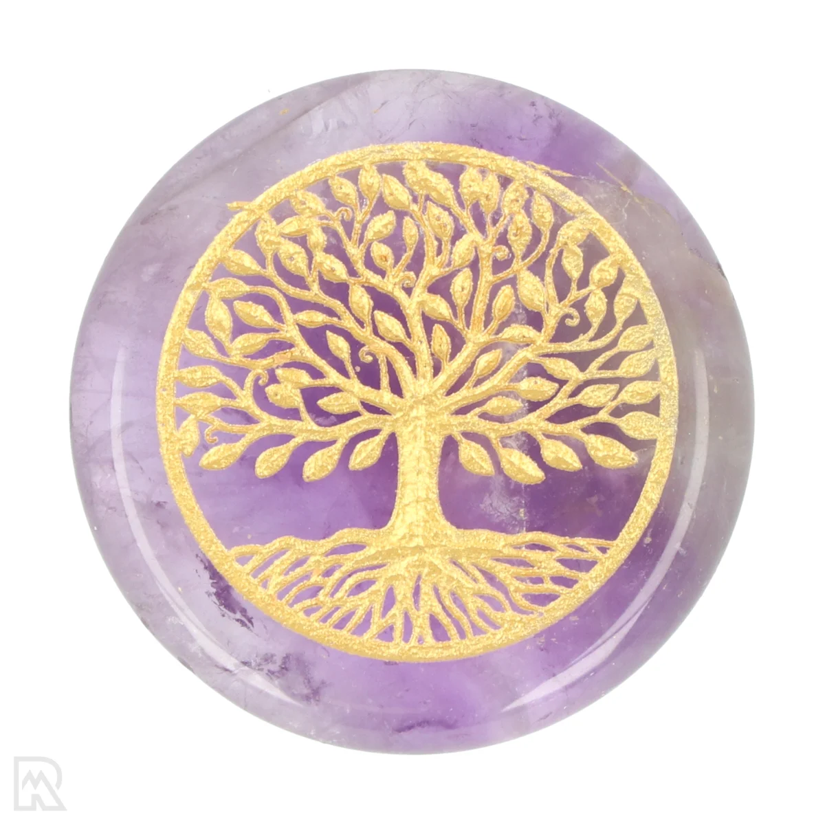 Amethist Schijf Tree of Life | 3 cm 1 Amethyst-Scheibe „Tree of Life“ | 3 cm