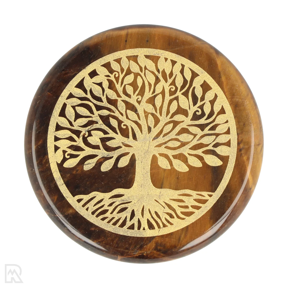 Tijgeroog Schijf - Tree of Life | 5 cm 1 Tijgeroog Schijf - Tree of Life | 5 cm