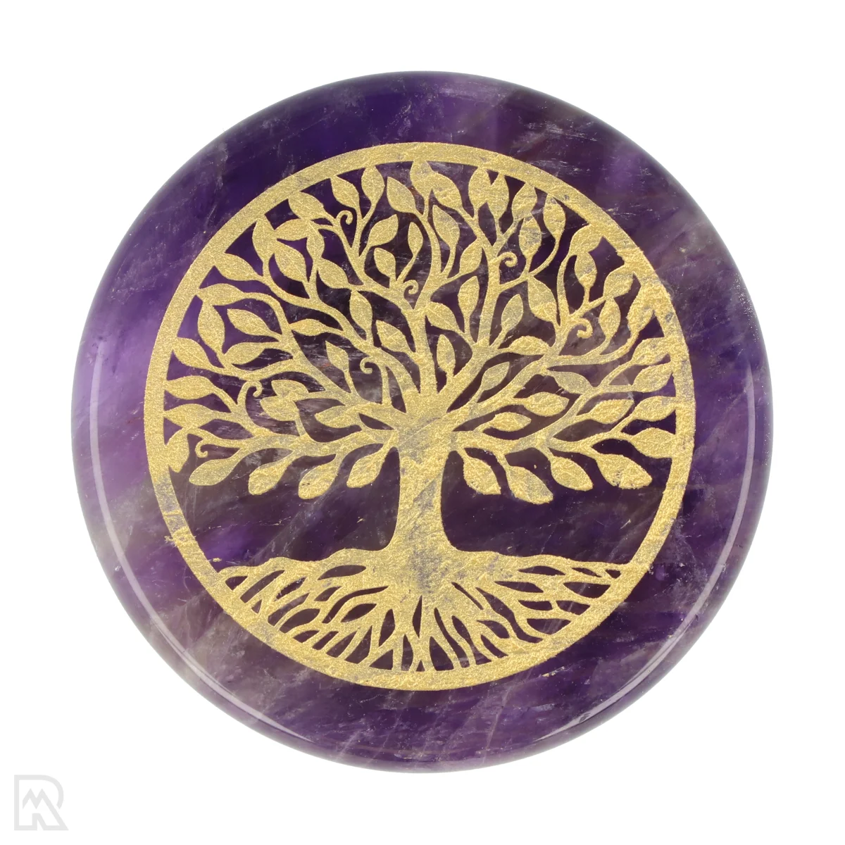 Amethist Schijf - Tree of Life | 5 cm 1 Amethist Schijf - Tree of Life | 5 cm