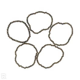 Goud Obsidiaan Kogelarmband | 4 mm