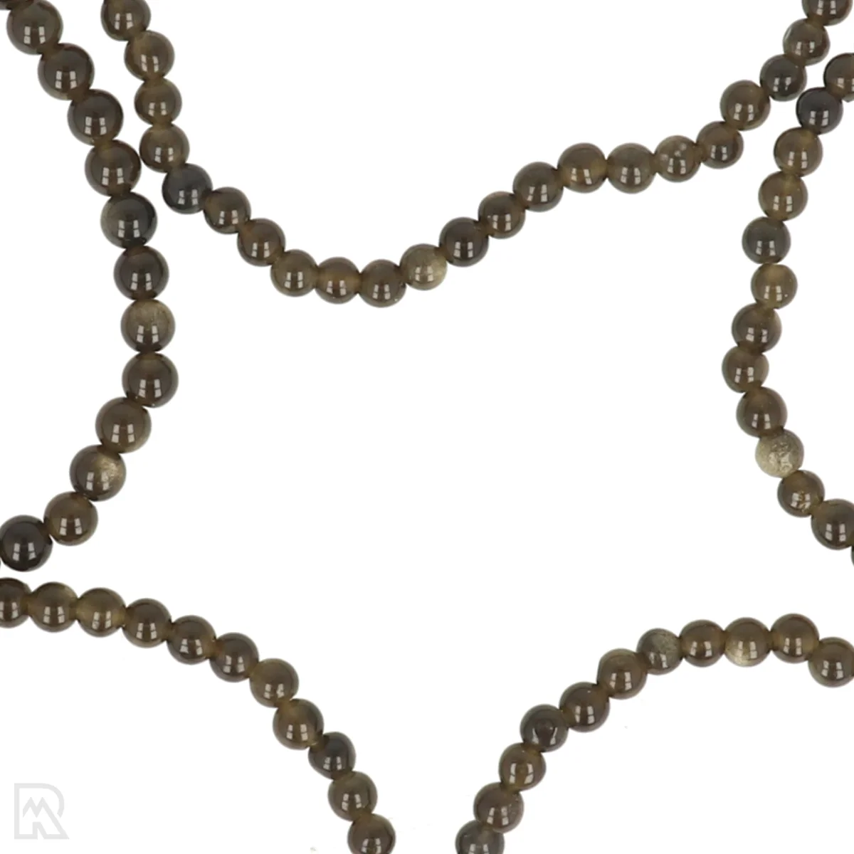 Goud Obsidiaan Kogelarmband | 4 mm 2 Goud Obsidiaan Kogelarmband | 4 mm - Afbeelding 2