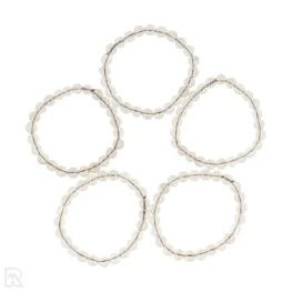 Lichte Rookkwarts Kogelarmband | 8 mm