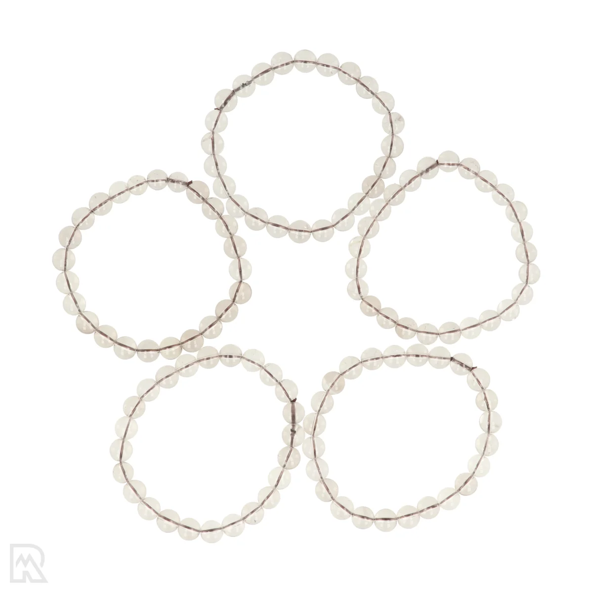 Lichte Rookkwarts Kogelarmband | 8 mm 1 Lichte Rookkwarts Kogelarmband | 8 mm