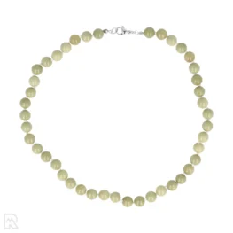 Matcha jaspis Geknoopte Kralenketting | 8 mm - 45 cm