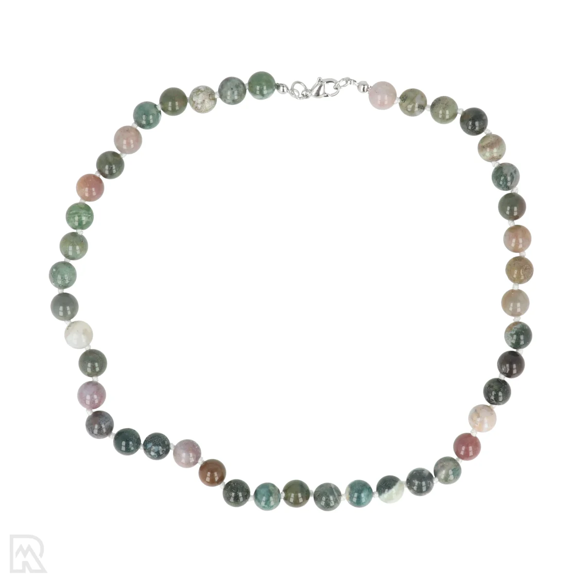 India agaat Geknoopte Kralenketting | 8 mm - 45 cm 1 India agaat Geknoopte Kralenketting | 8 mm - 45 cm