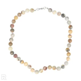 Crazy lace agaat Geknoopte Kralenketting | 8 mm - 45 cm