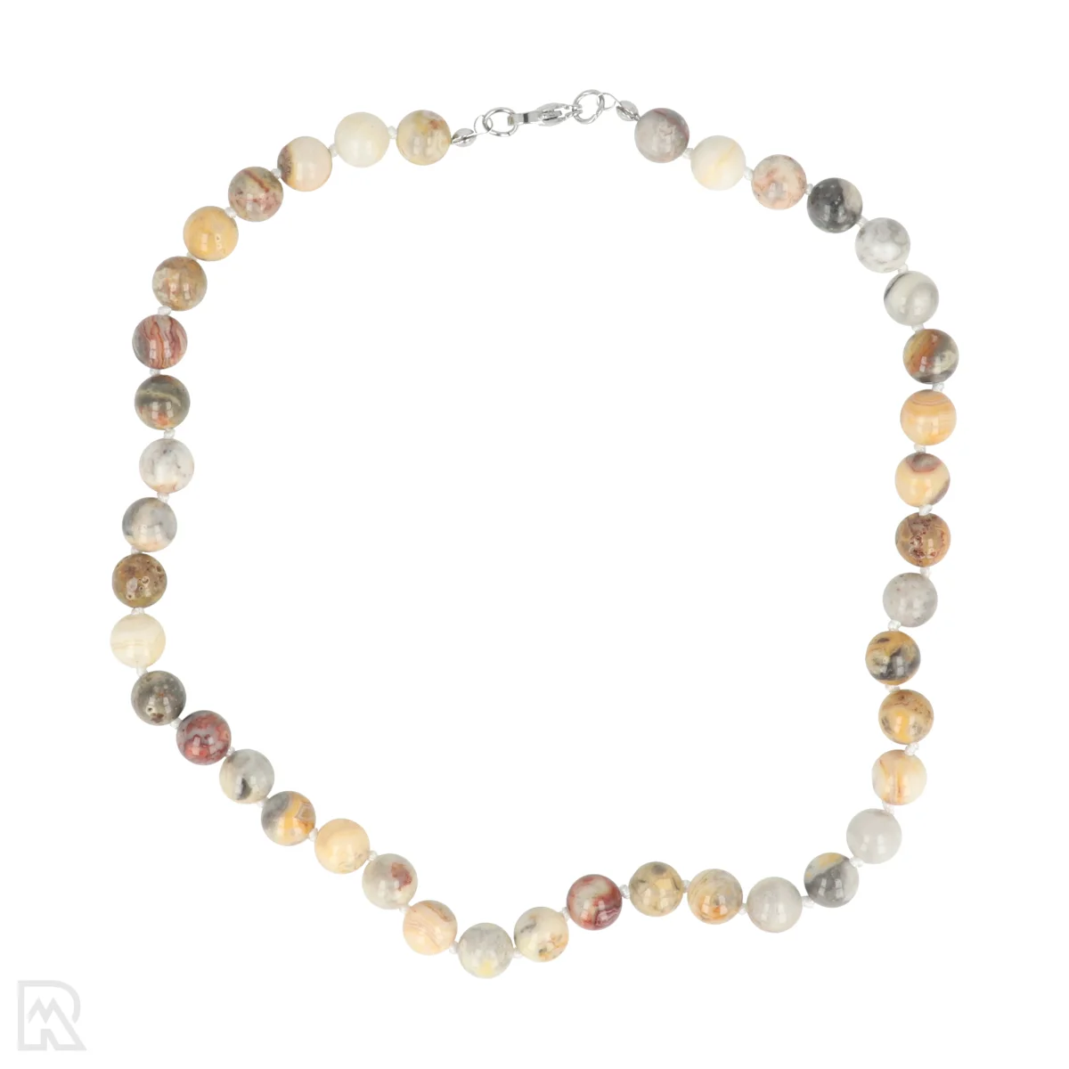 Crazy lace agaat Geknoopte Kralenketting | 8 mm - 45 cm 1 Crazy lace agaat Geknoopte Kralenketting | 8 mm - 45 cm