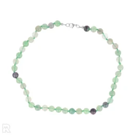 Grüne Fluorit-Perlenkette mit Knoten | 8 mm – 45 cm