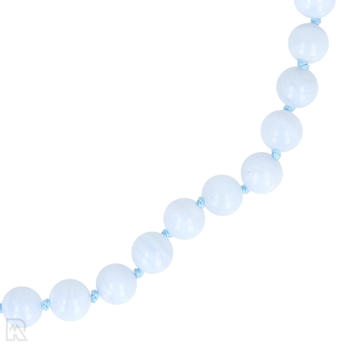 Blue Lace Agaat Geknoopte Kralenketting | 8 mm - 45 cm 2 Blue Lace Agaat Geknoopte Kralenketting | 8 mm - 45 cm – Bild 2