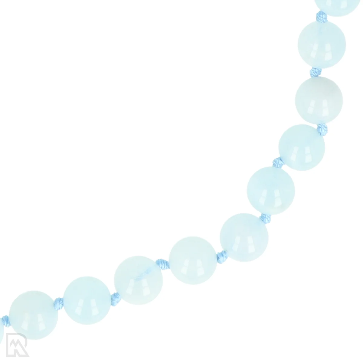 Aquamarijn Geknoopte Kralenketting | 8 mm - 45 cm 2 Aquamarijn Geknoopte Kralenketting | 8 mm - 45 cm – Bild 2