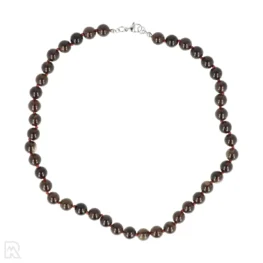 Rauchquarz-Perlenkette mit Knoten | 8 mm – 45 cm