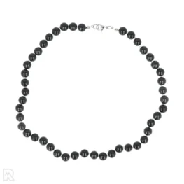 Onyx - wit koord Geknoopte Kralenketting | 8 mm - 45 cm